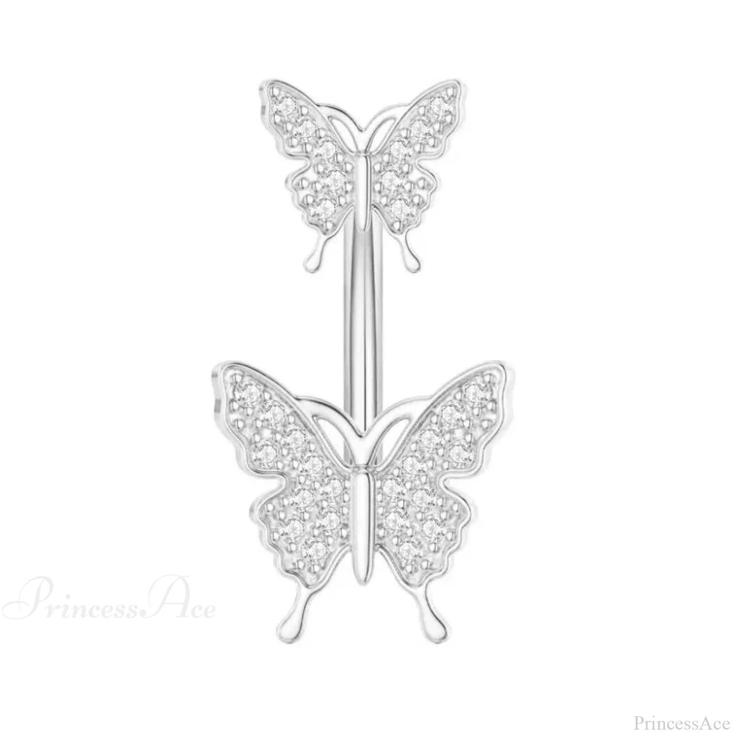 Butterfly CZ Sparkling Gothic Belly Ring