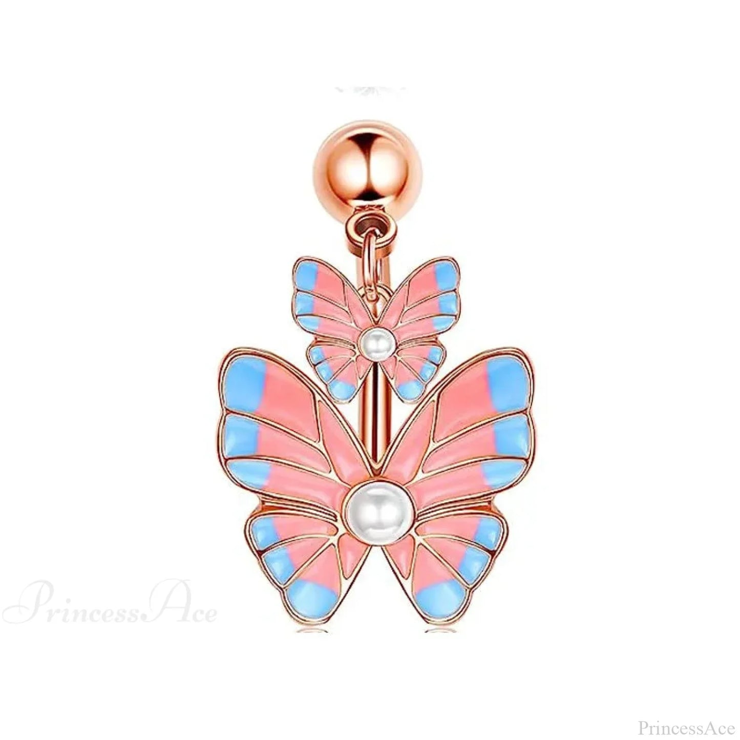 Butterfly CZ Sparkling Gothic Belly Ring
