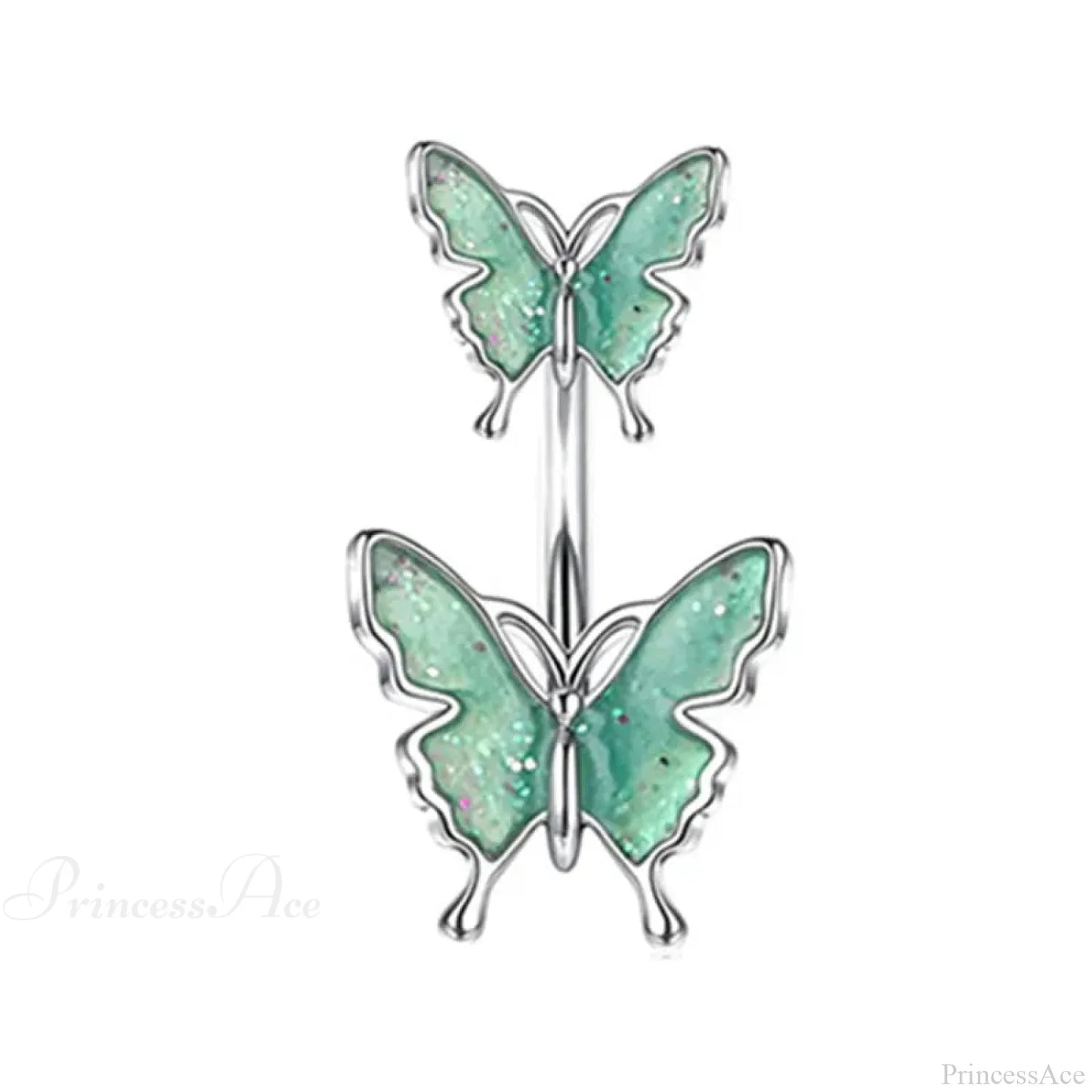 Butterfly CZ Sparkling Gothic Belly Ring