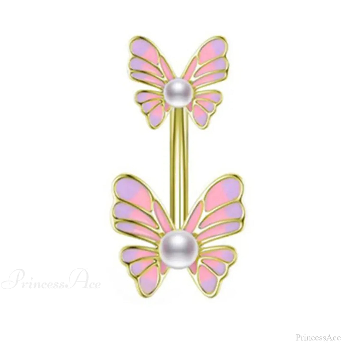 Butterfly CZ Sparkling Gothic Belly Ring