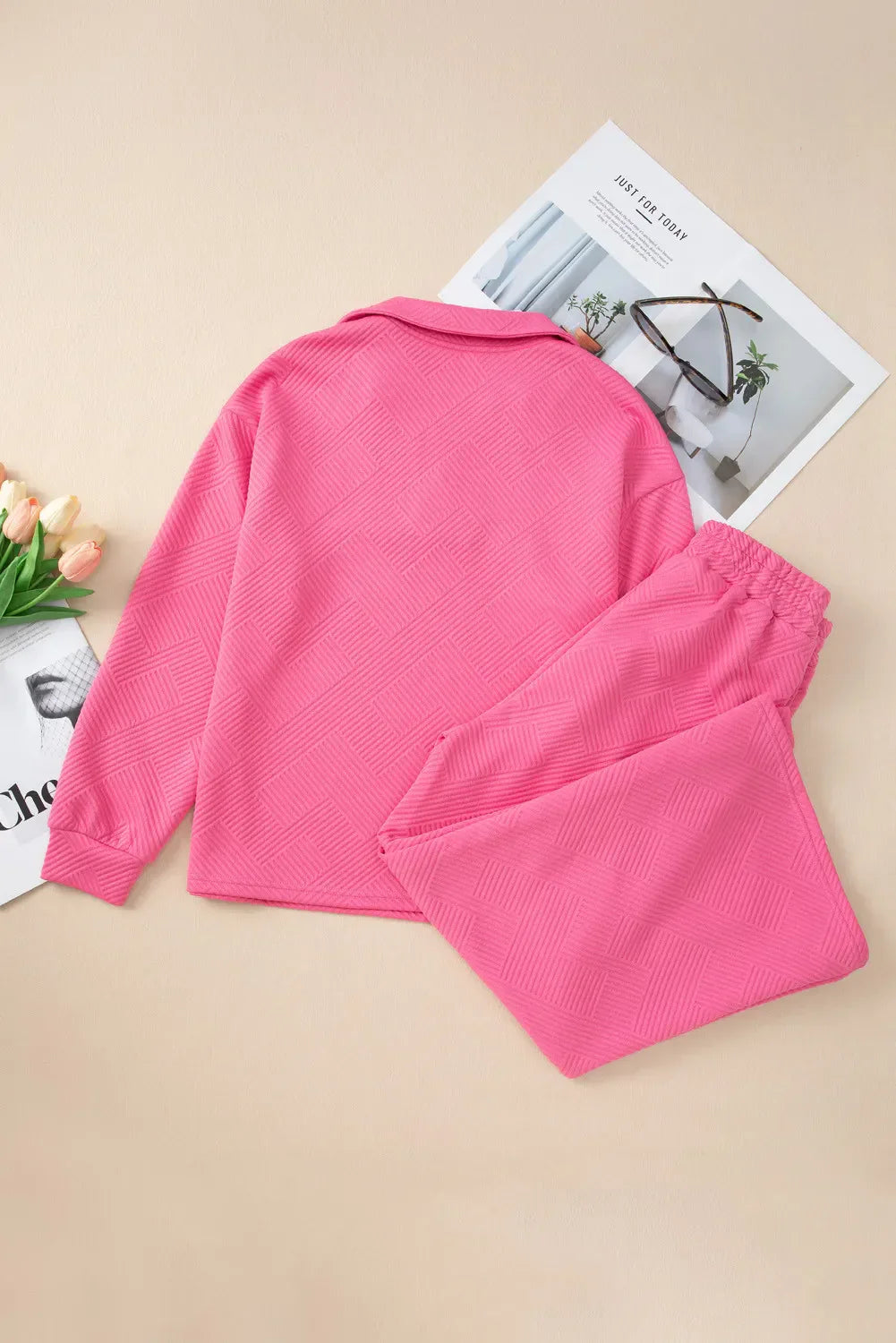 Viola | Set of structured long-sleeved shirt and drawstring trousers