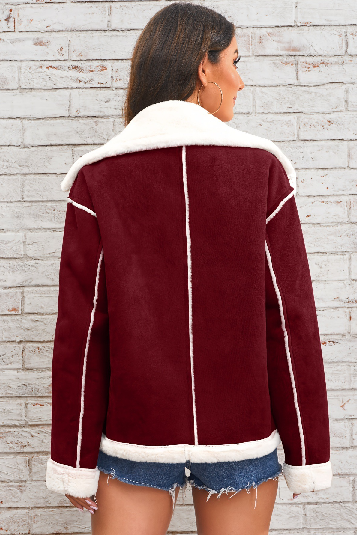 Collared Plush Warm Casual Winter Coat