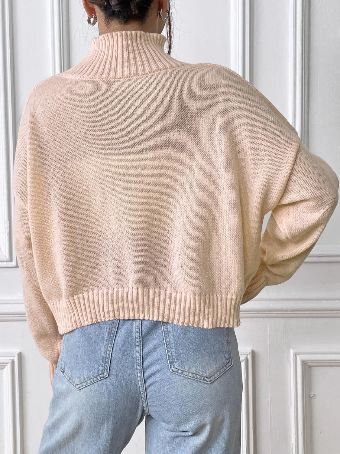 Rita | Turtleneck sweater with bow and long sleeves