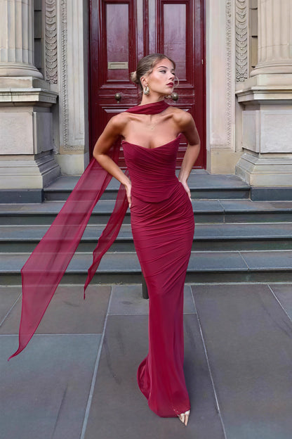 Bandeau High Waist Bodycon Skirt Set