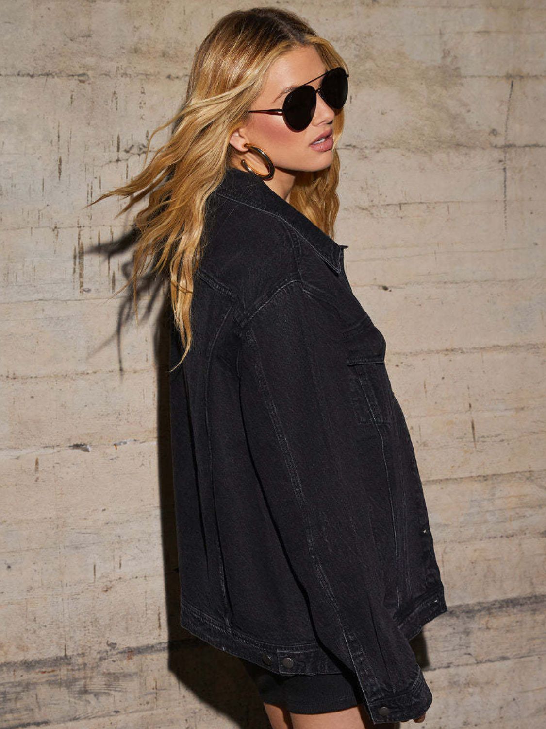 Solveig | Denim jacket with button placket and collar