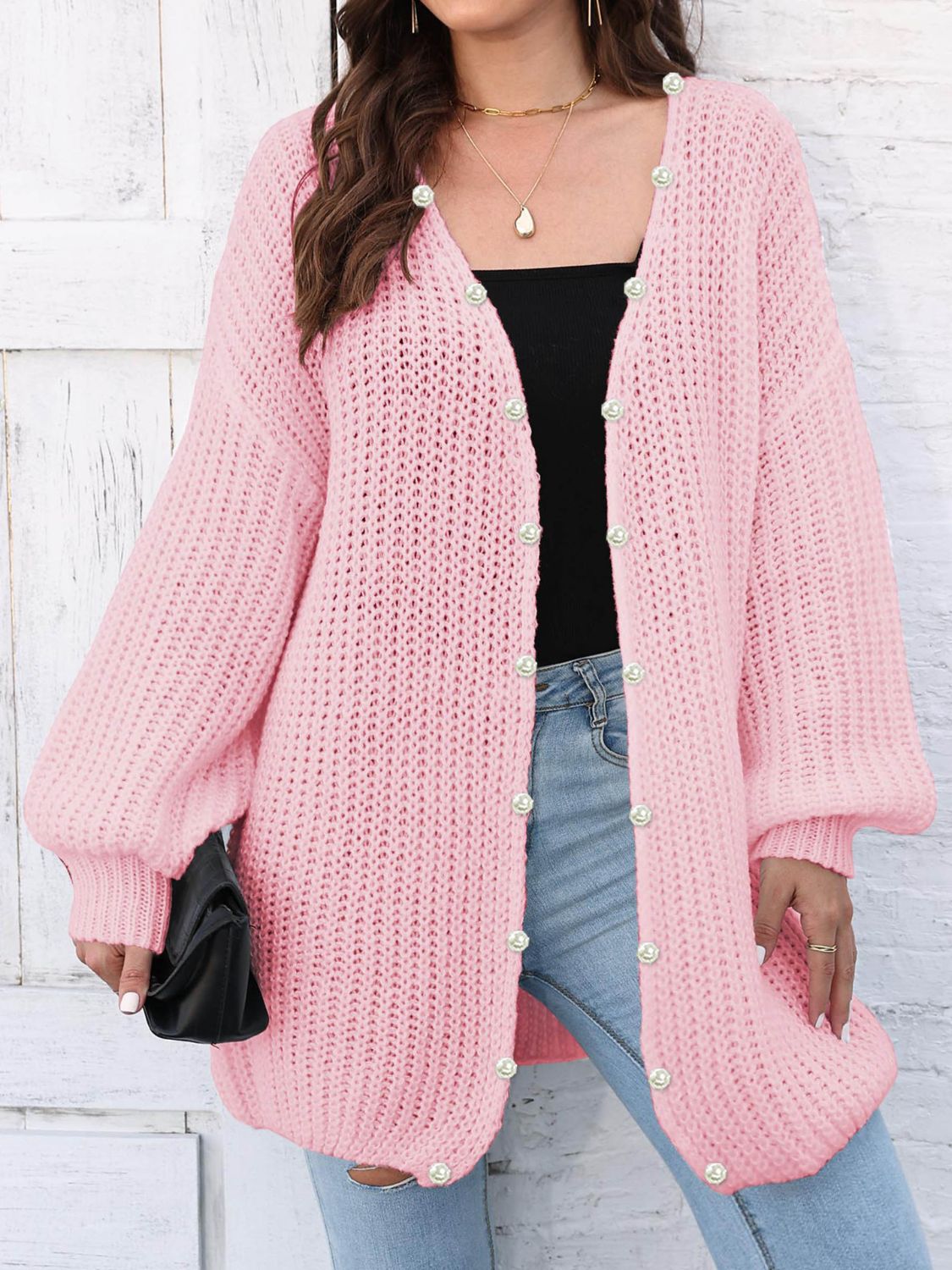 Elsa | Long sleeve open front cardigan