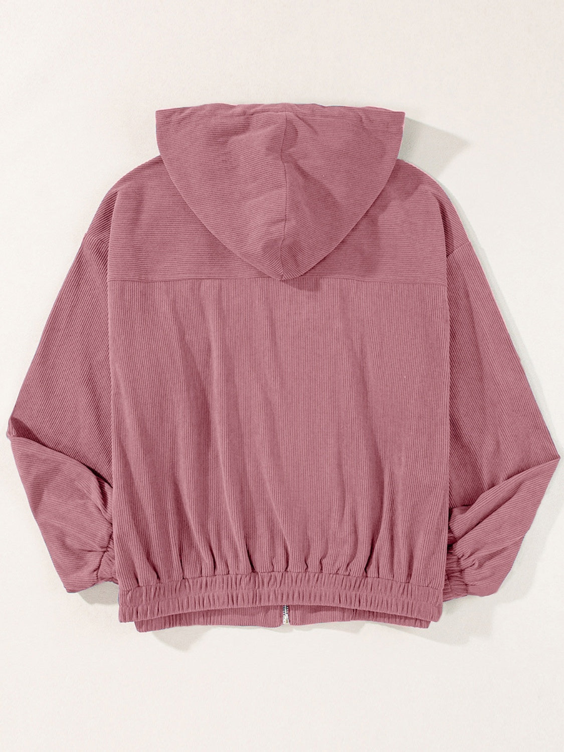Edith | Long sleeve hooded jacket with drawstring and zip fastening