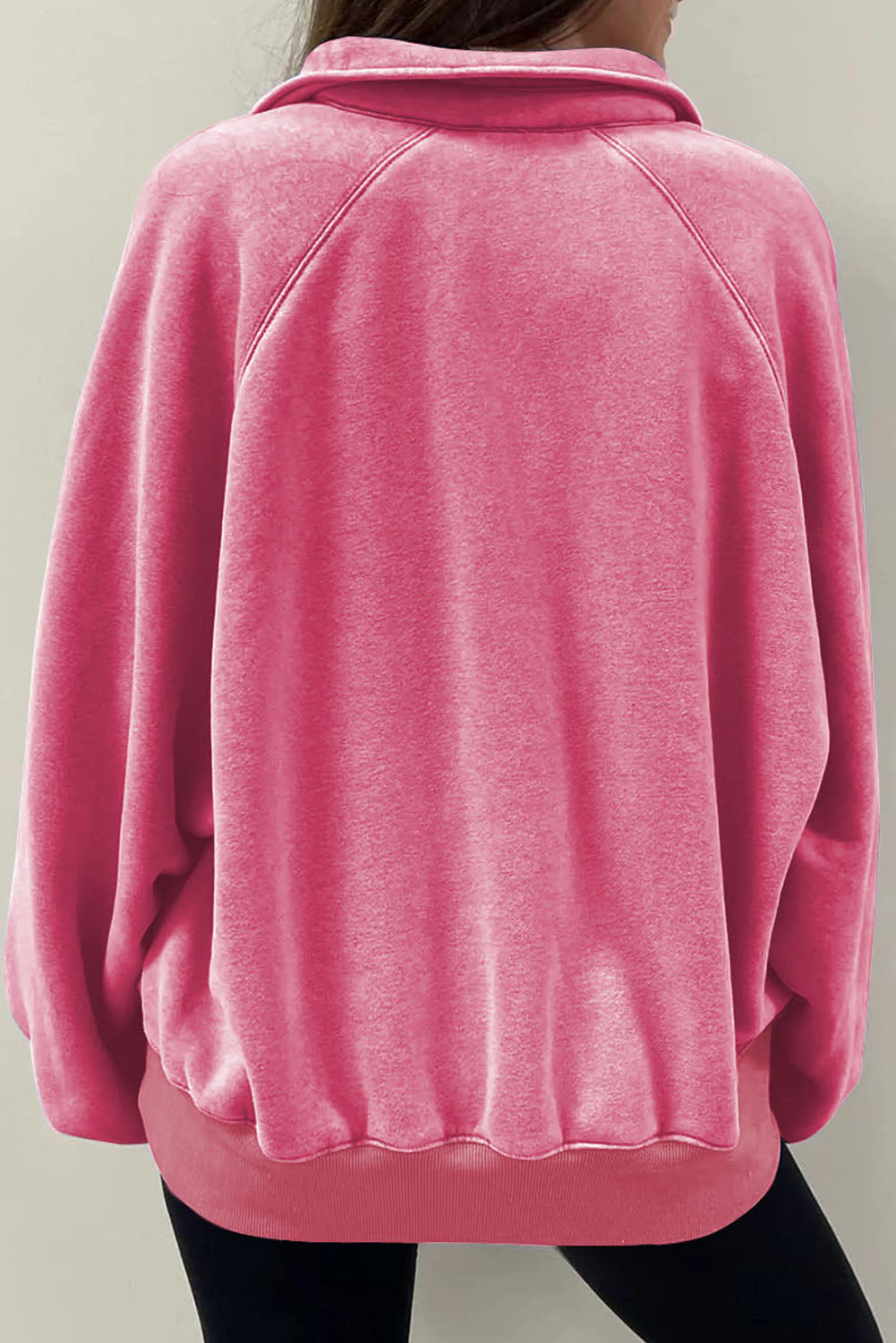 Olga | Long sleeve sweatshirt with half snap closure