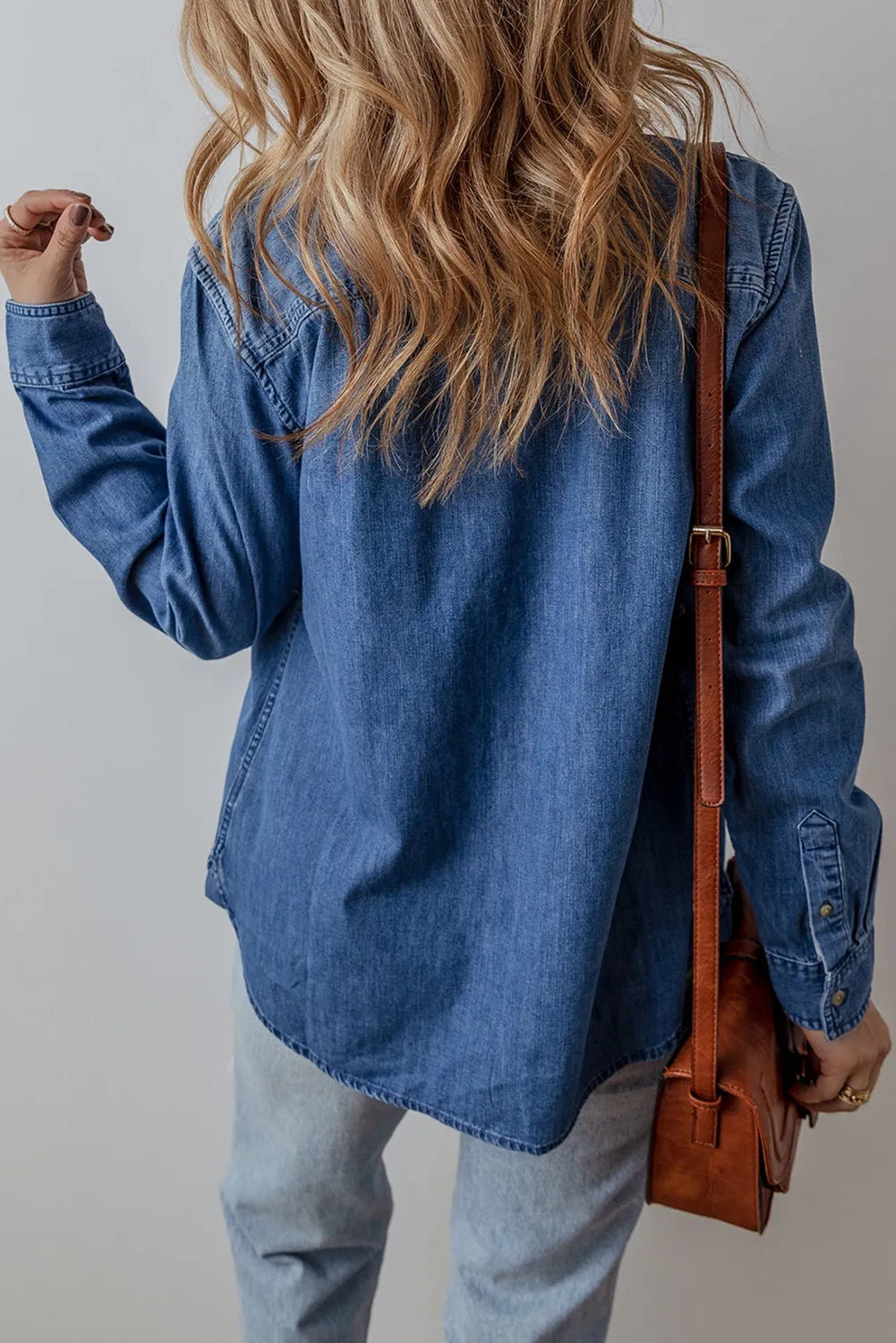 Viviana | Buttoned, long-sleeved denim jacket