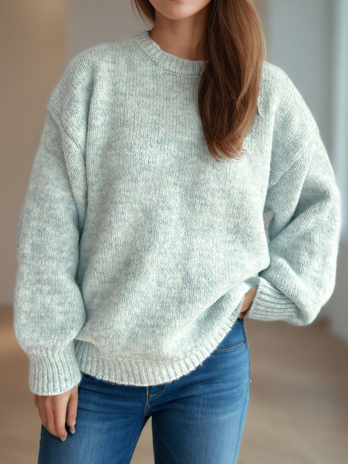 Hortensia | Crew neck sweater with long sleeves