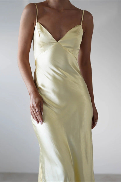 Satin Backless Tie Party Dress