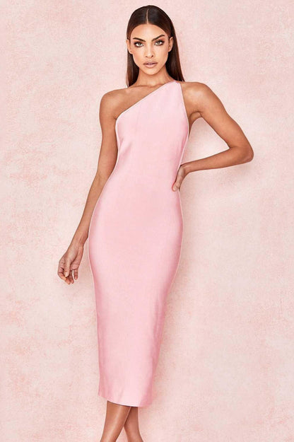 One Shoulder Backless Party Dress