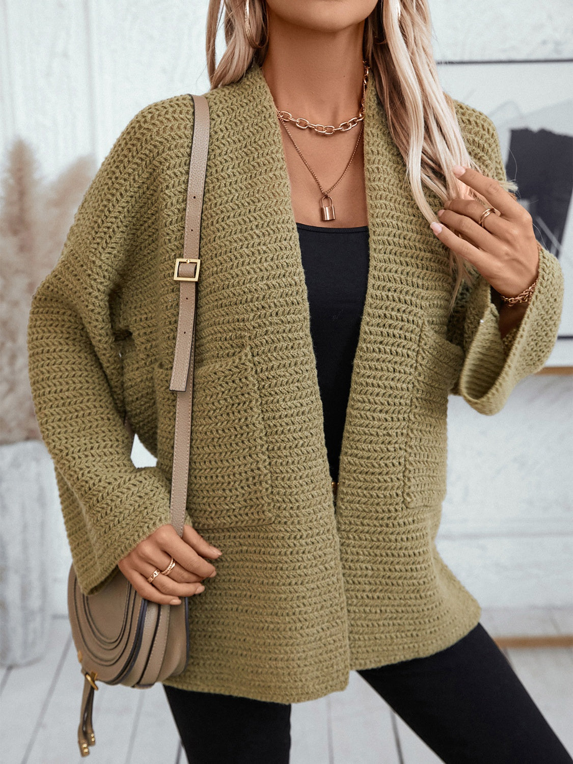 Francisca | Long sleeve open front cardigan