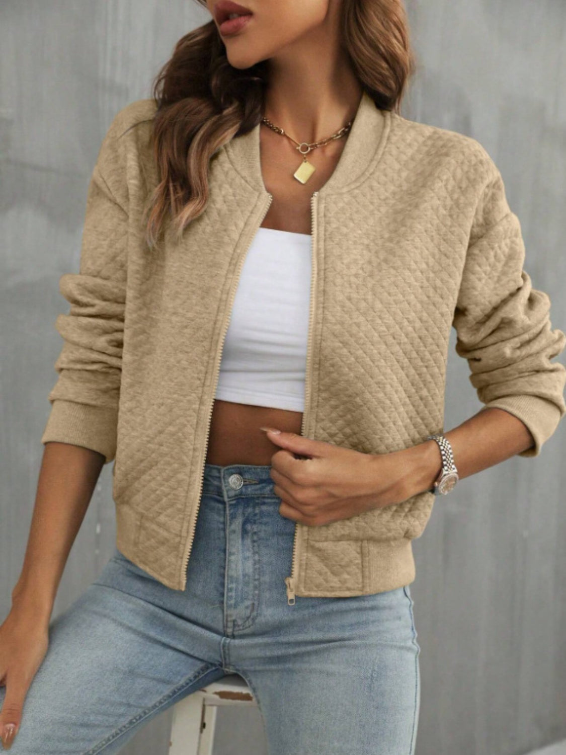 Ines | Long sleeve jacket with zip