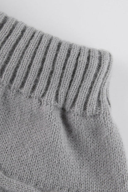 Cable Knit Pom Pom Trim Skirt