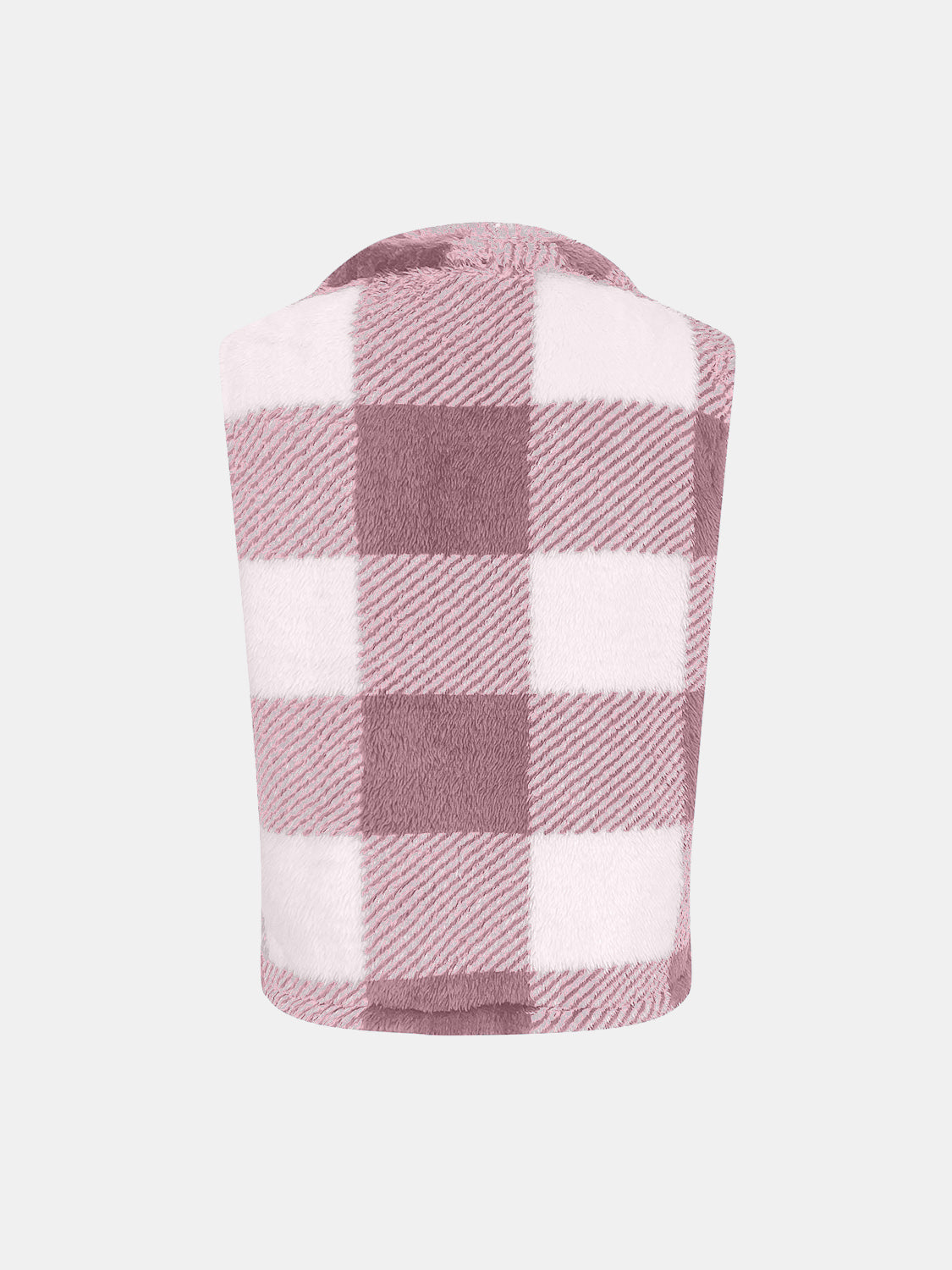 Yolanda | Checked vest coat with an open front