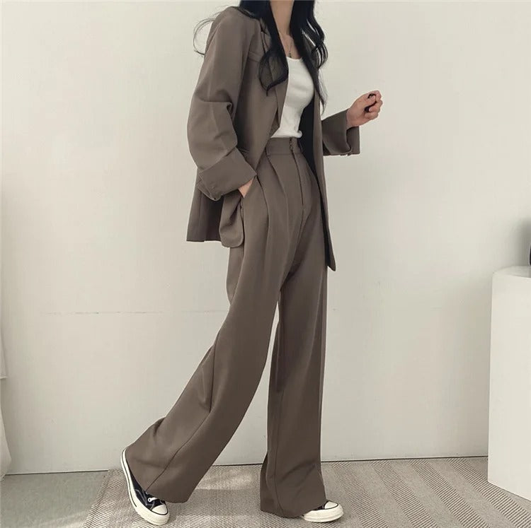 സോഫിയ (Sophia)® | Blazer And Straight-Leg Pants Set For Women