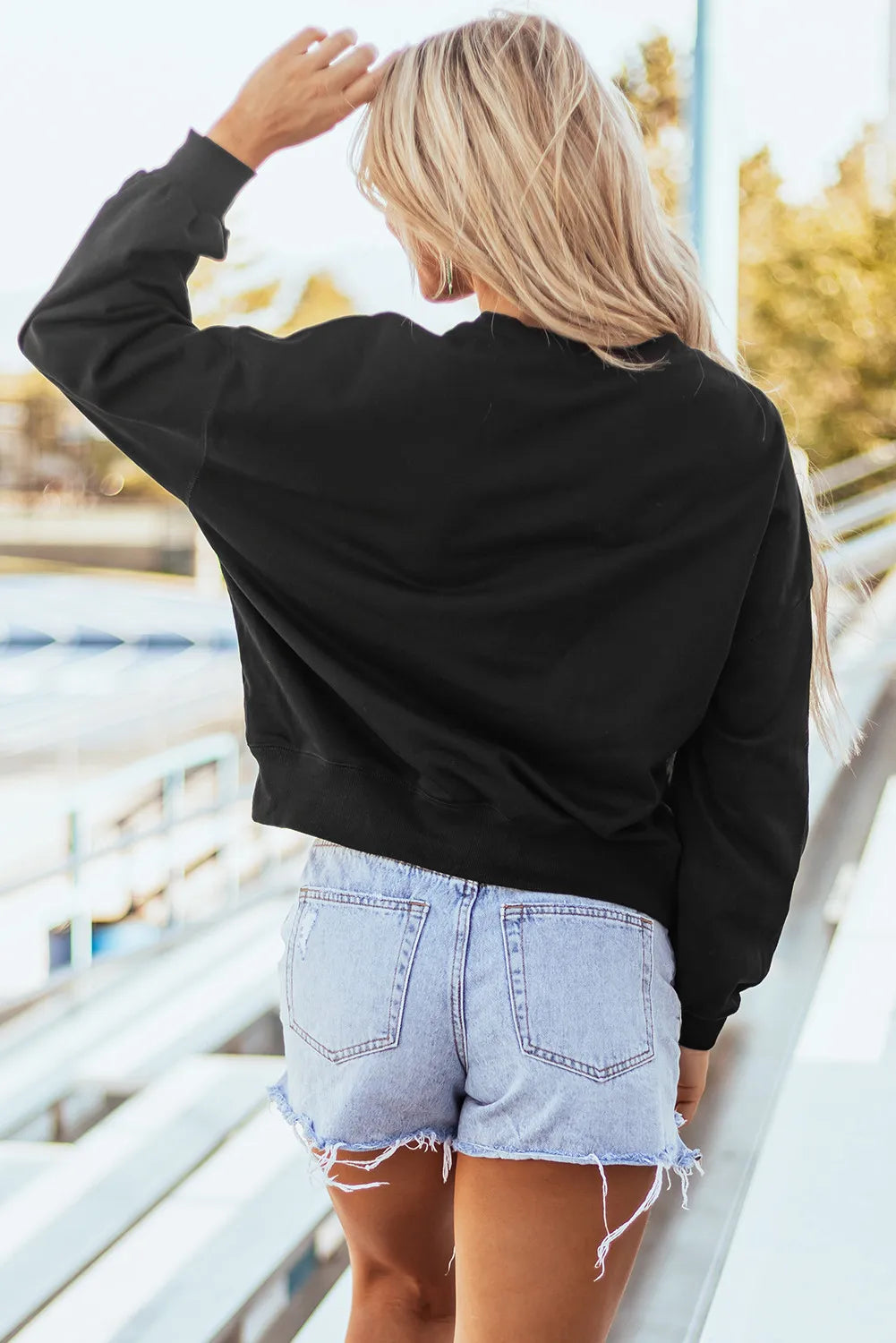 Patricia | Long sleeve crew neck sweatshirt