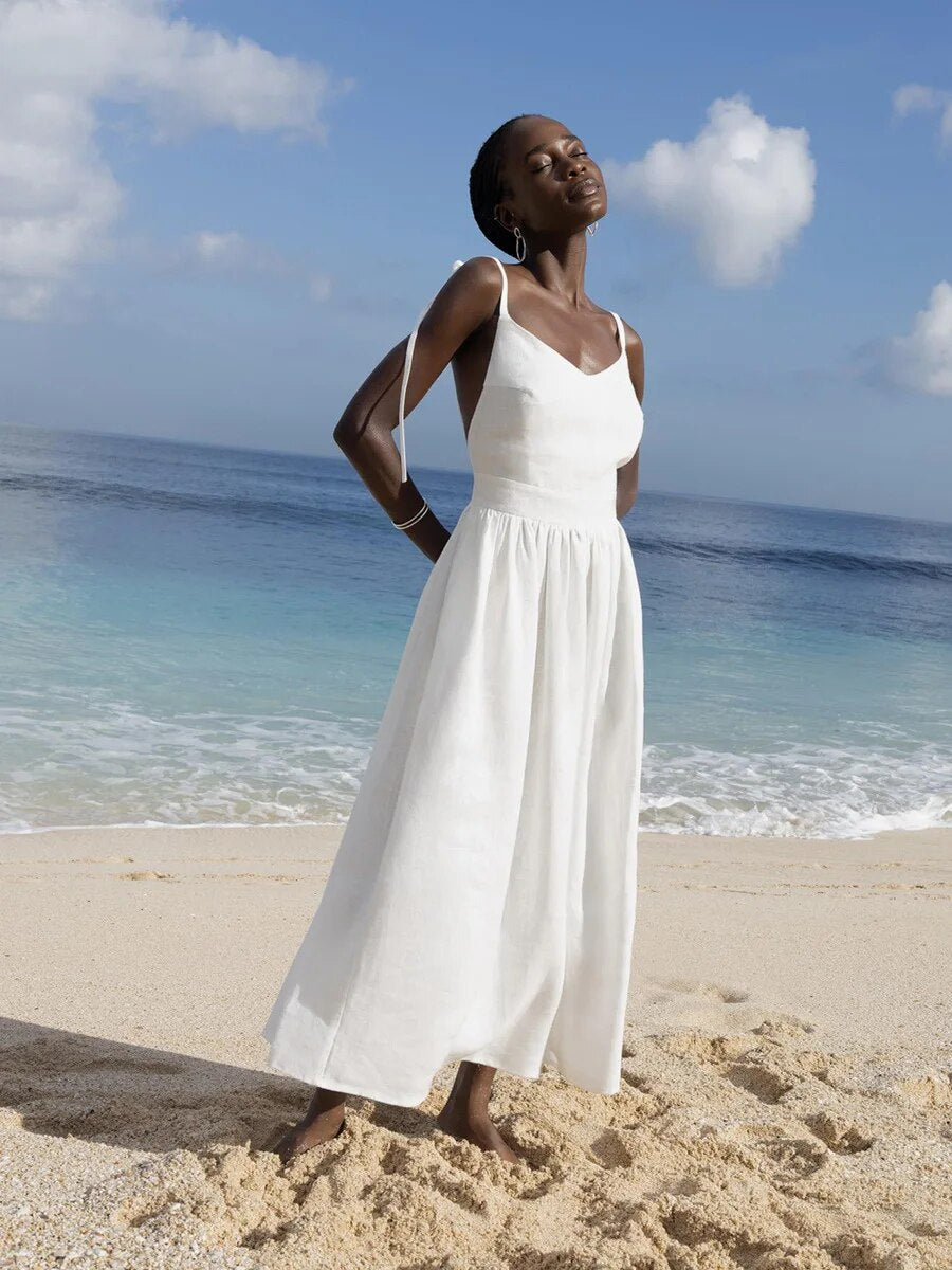 Maribel® | Long Linen Summer Dress