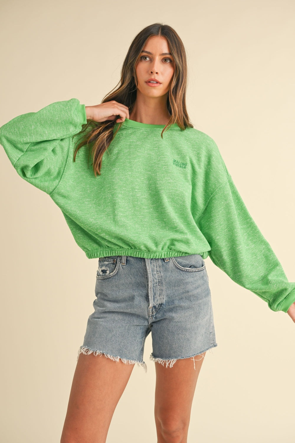 Natalia | Mable crew neck sweatshirt with letter embroidery