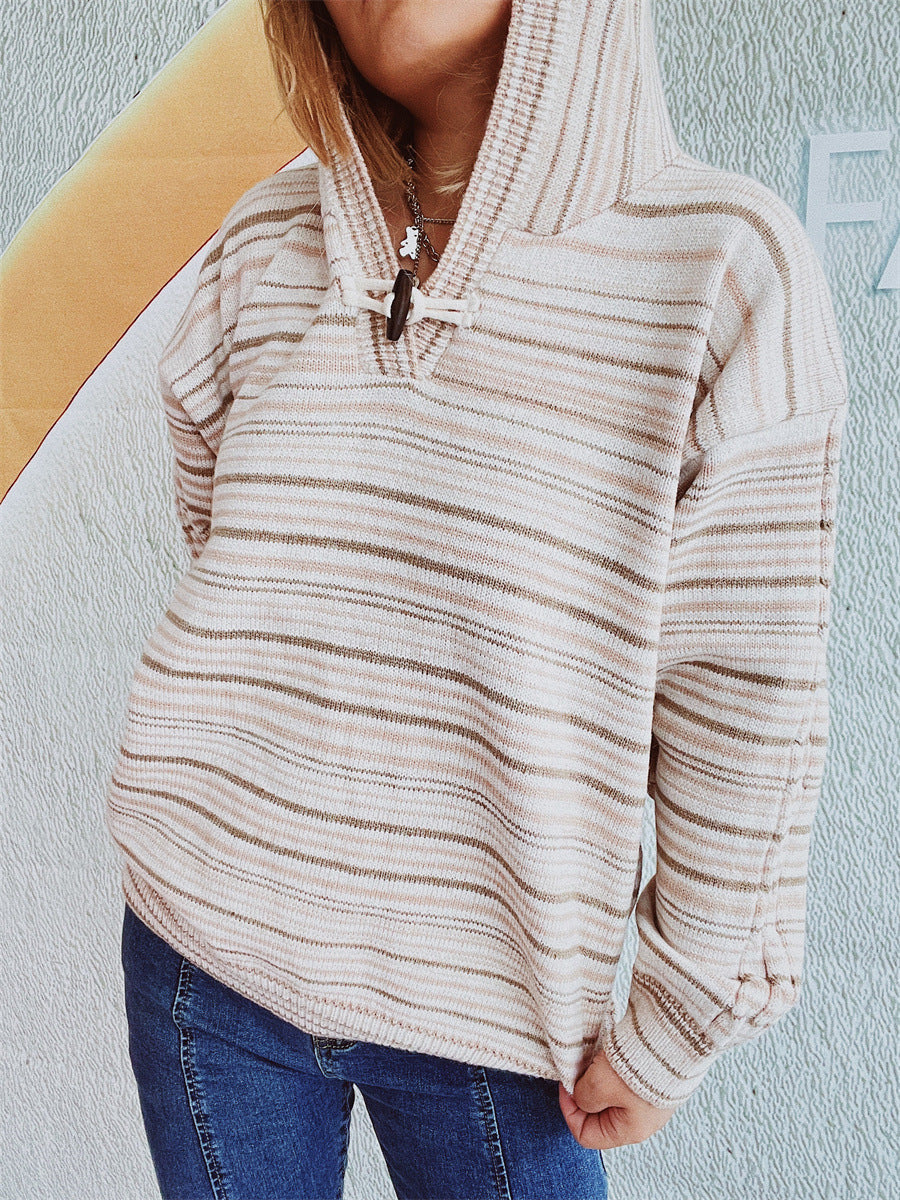 Zoe | Striped long sleeve hoodie