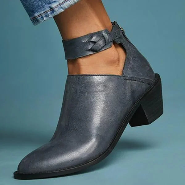 Rosario | Comfortable women's shoes with heels and zipper.