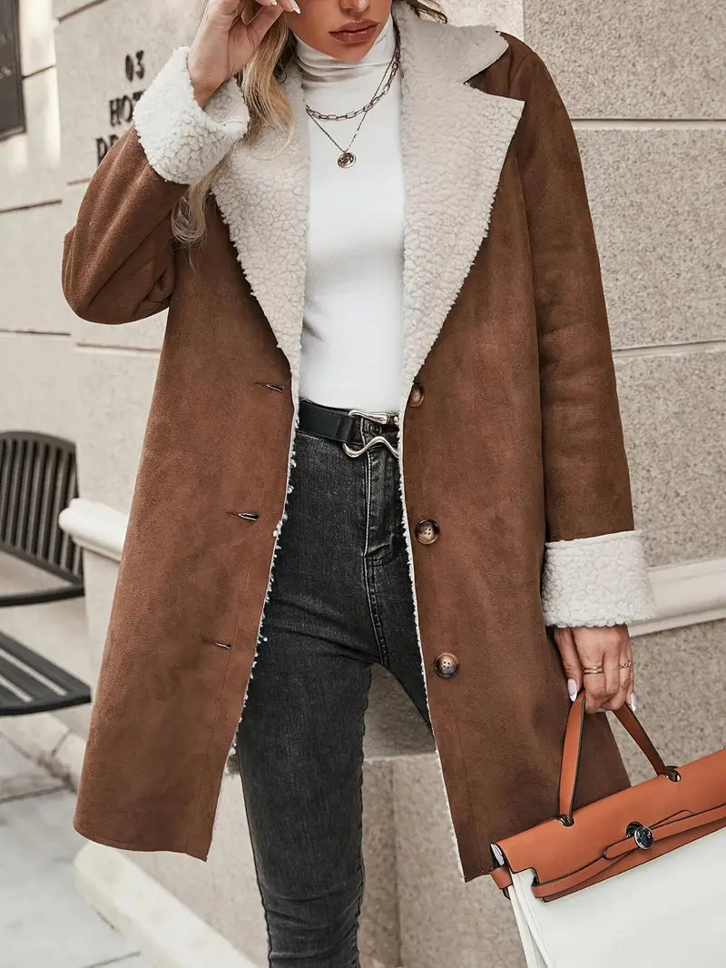 Karla | Elegant knitted coat with button closure