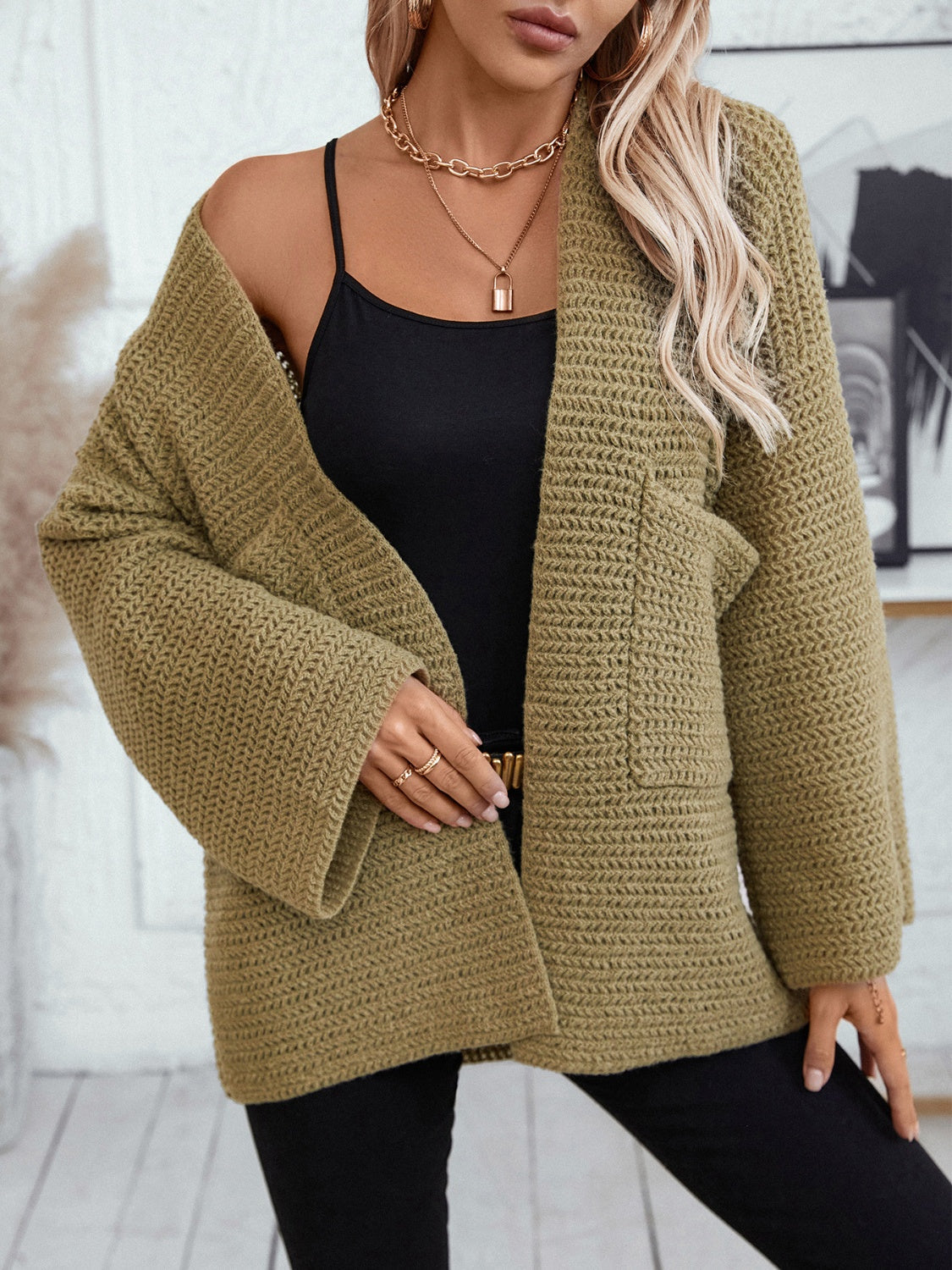 Francisca | Long sleeve open front cardigan