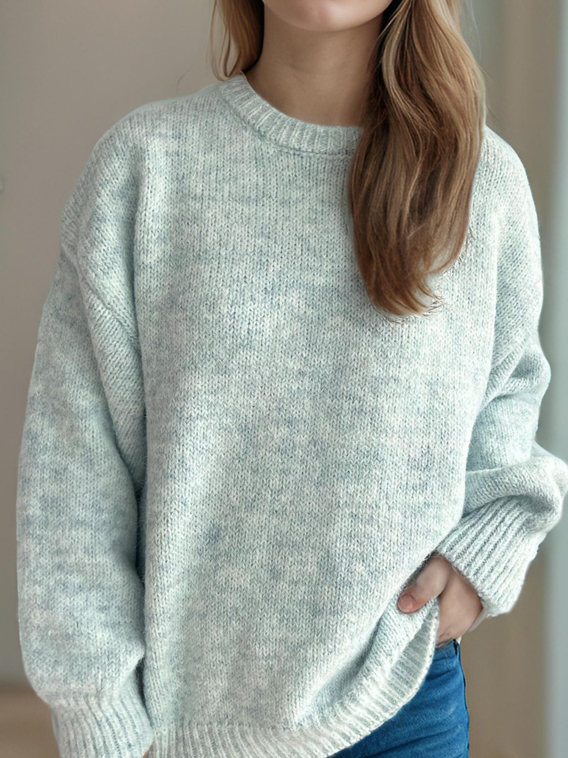 Hortensia | Crew neck sweater with long sleeves