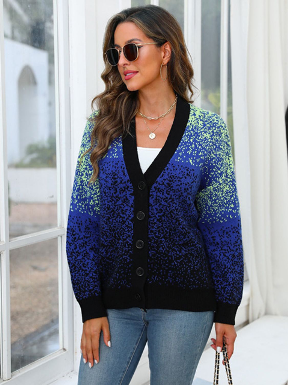 Gina | Long sleeve cardigan with buttons