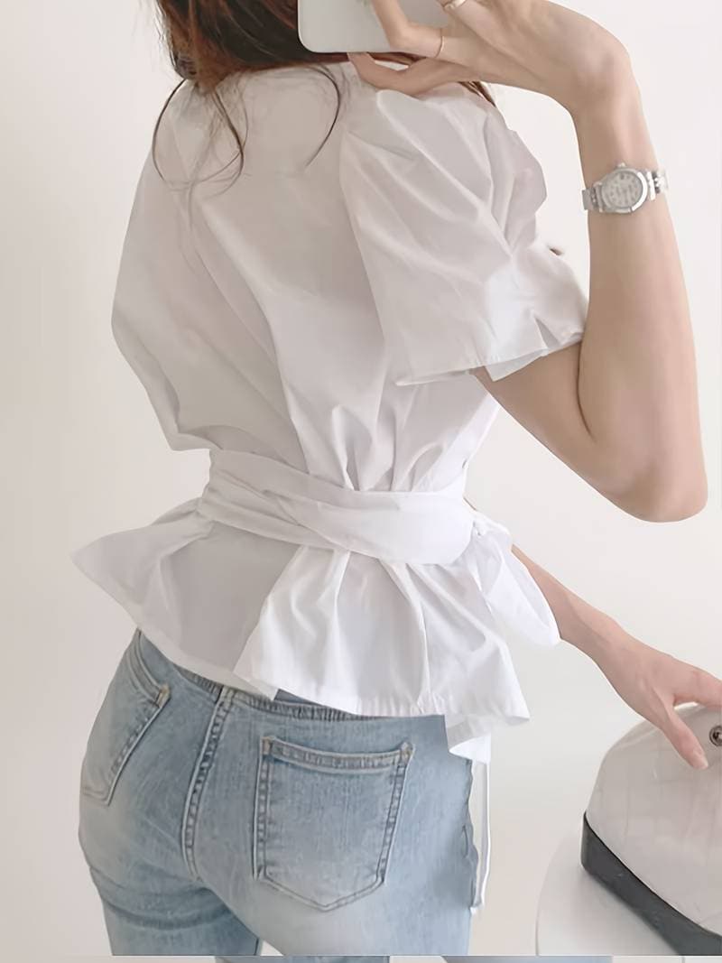 Nyree® | Chic Blouse With Puff Sleeves