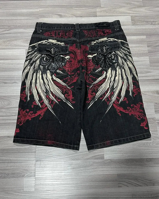 Camouflage Blue Jean Short