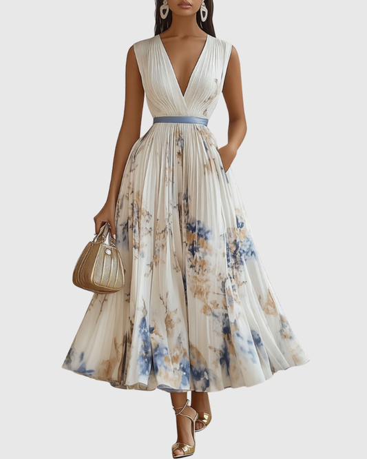 Carla | Women's Sleeveless A-Line Midi Dress