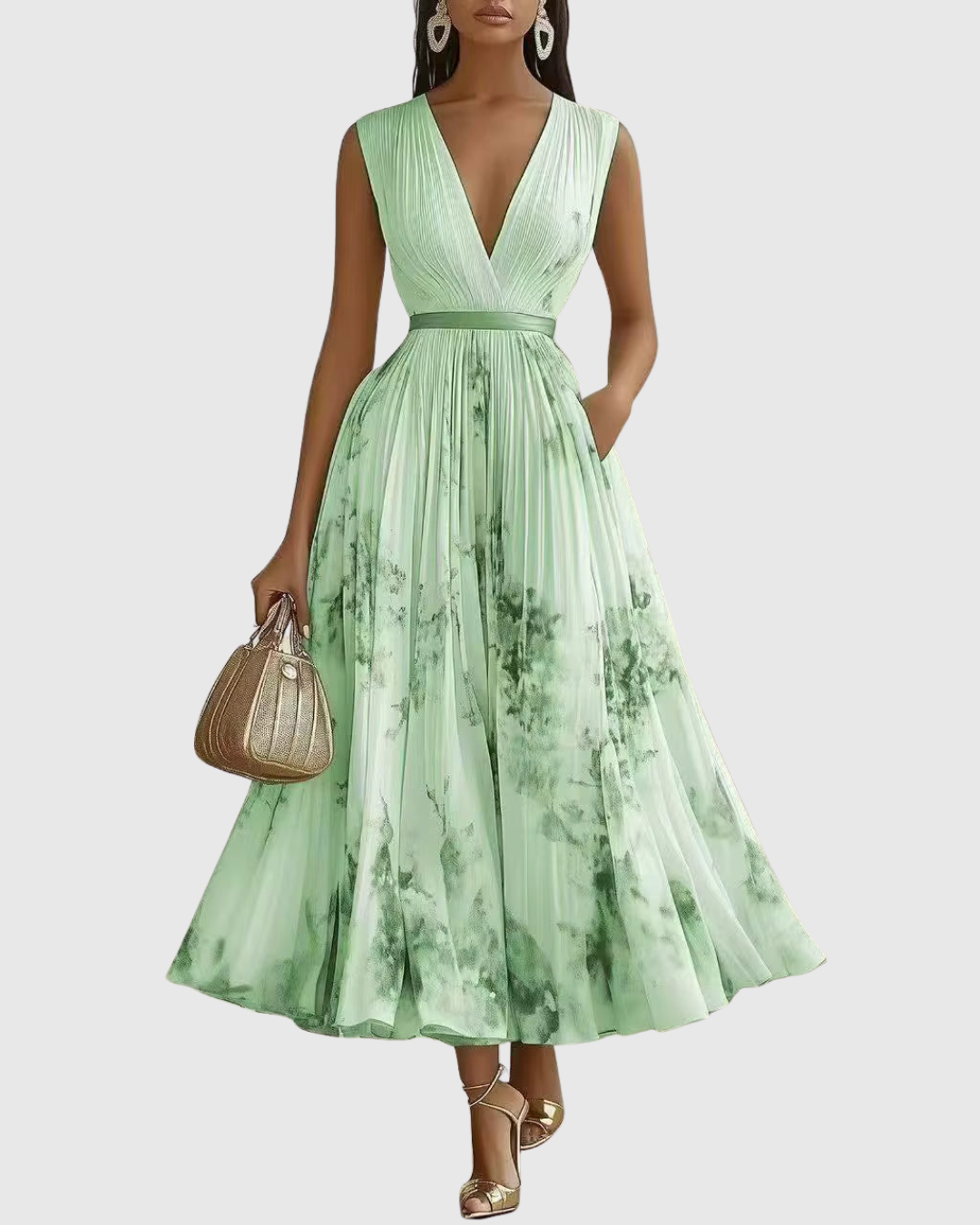 Carla | Women's Sleeveless A-Line Midi Dress
