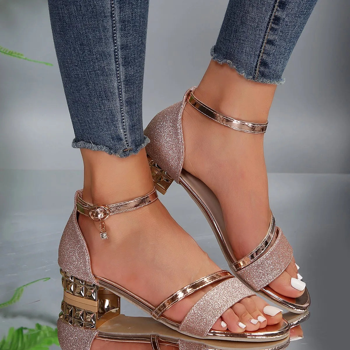Bailey | Women's Ankle Strap Block Heel Sandals