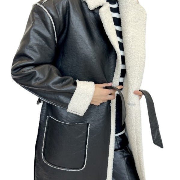 Dana | Thick leather trench coat