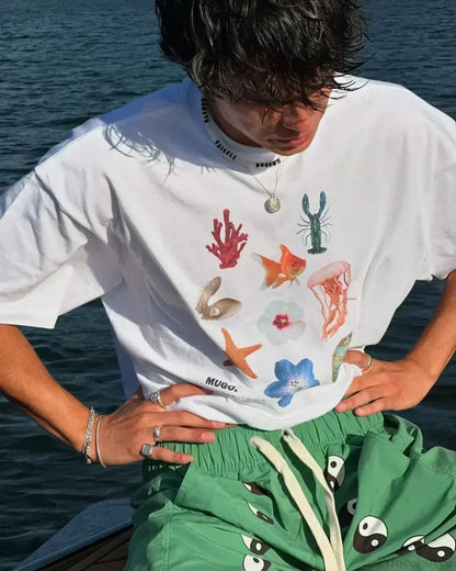 Casual Lotus Eyed Graphic T-shirt