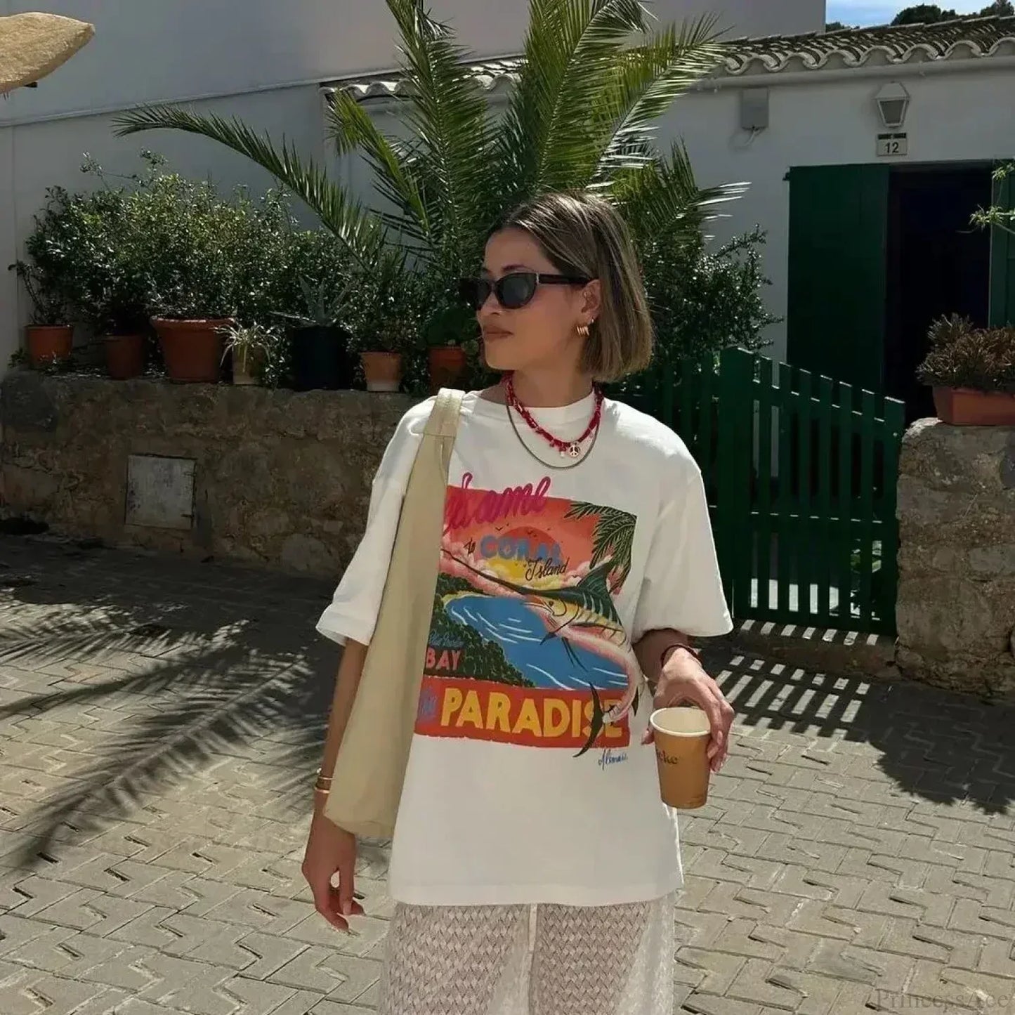 Casual Lotus Eyed Graphic T-shirt