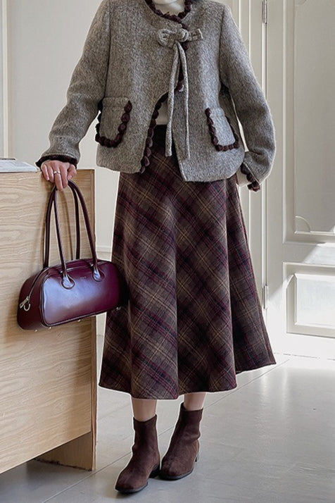 Vintage Red Mohair Skirt