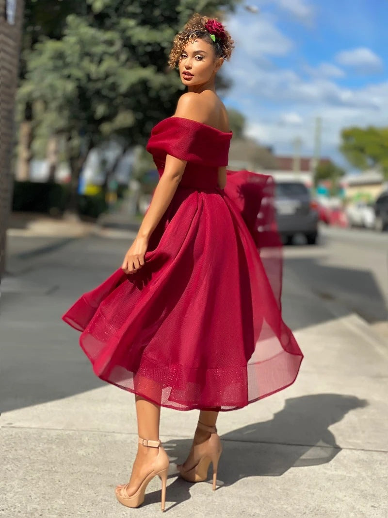 Erika® | Elegant Off-Shoulder Bridesmaid Dress
