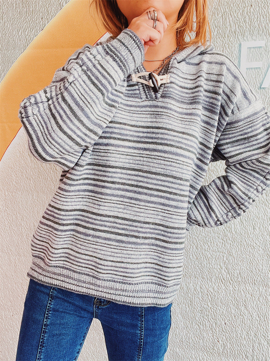 Zoe | Striped long sleeve hoodie