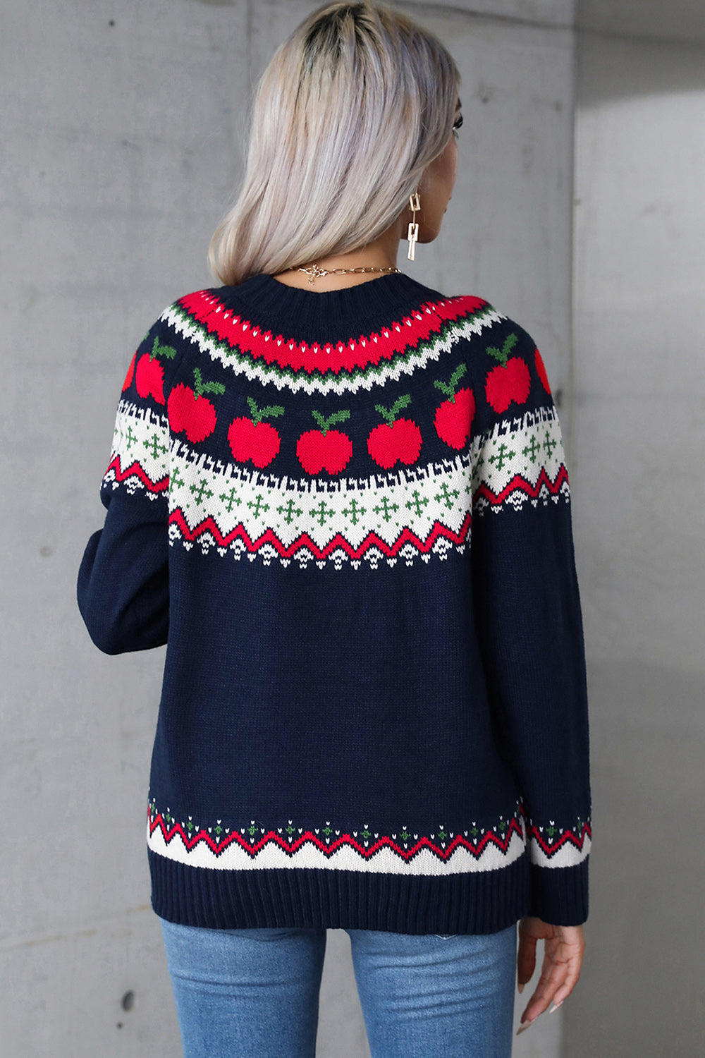 Amalia | Graphic crew neck long sleeve sweater