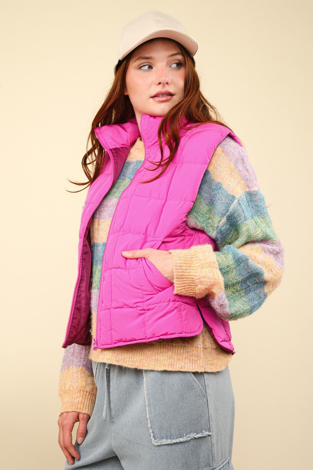 Marlies | Padded, warm vest with zip