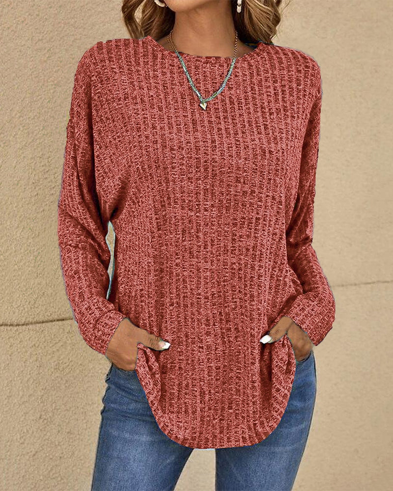 Vera | Top with a round neckline and long sleeves