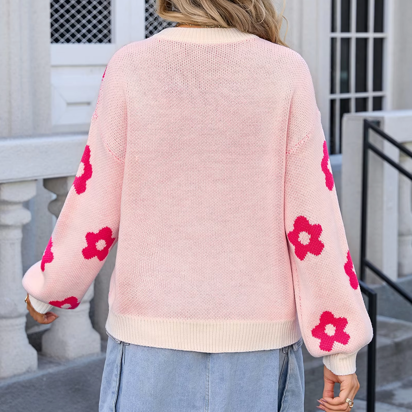 Verónica | Long sleeve cotton knit sweater