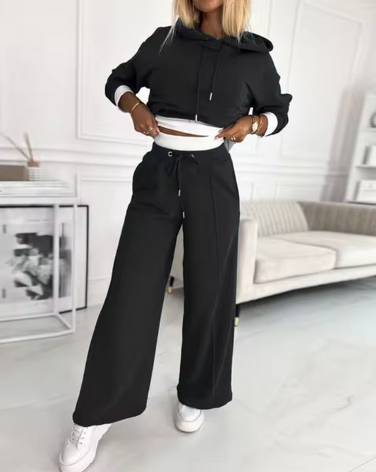 Nora | Two piece set with hoodie and wide leg pants