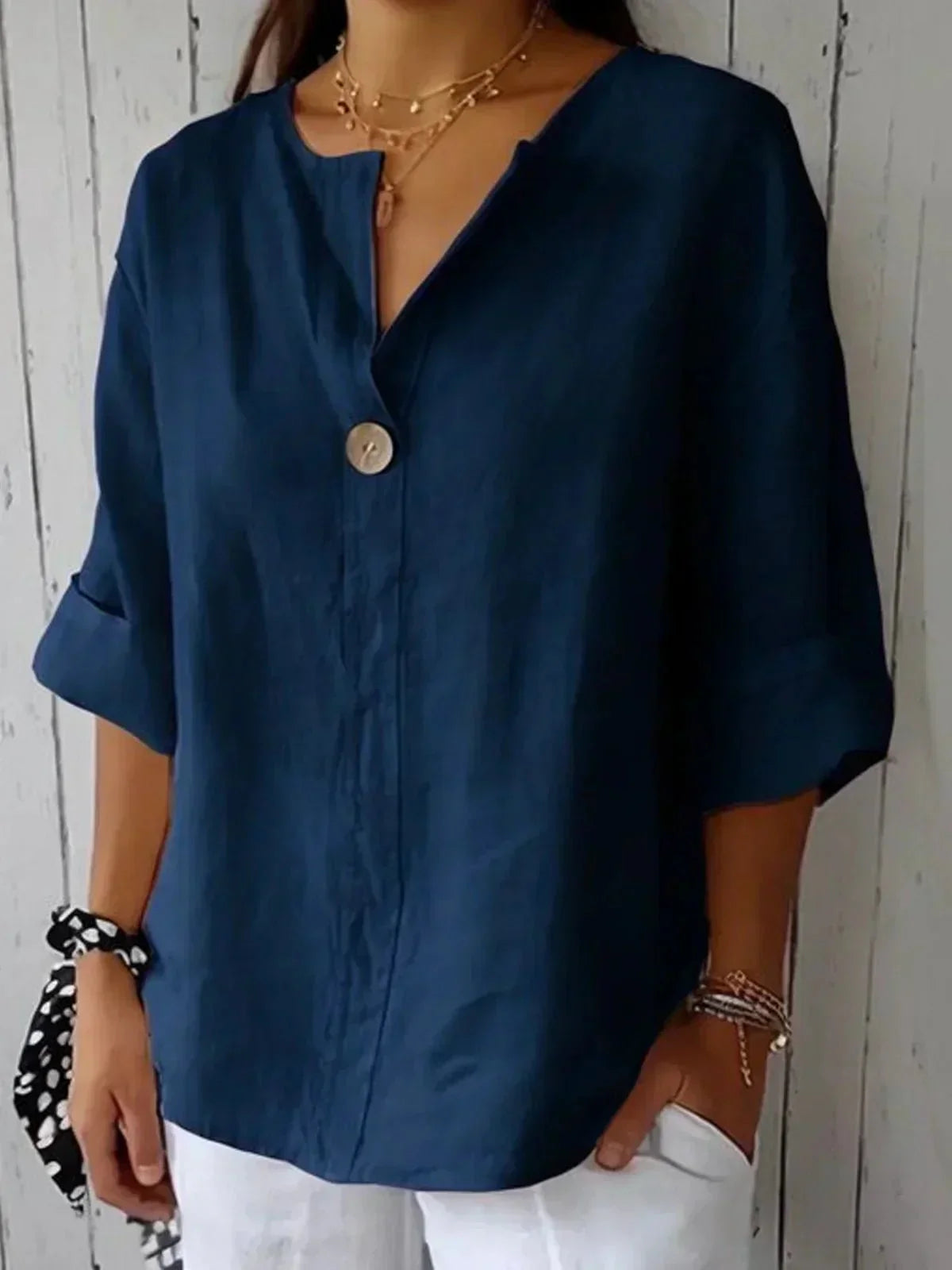 Christine | Women's Oversized Button-Up Blouse