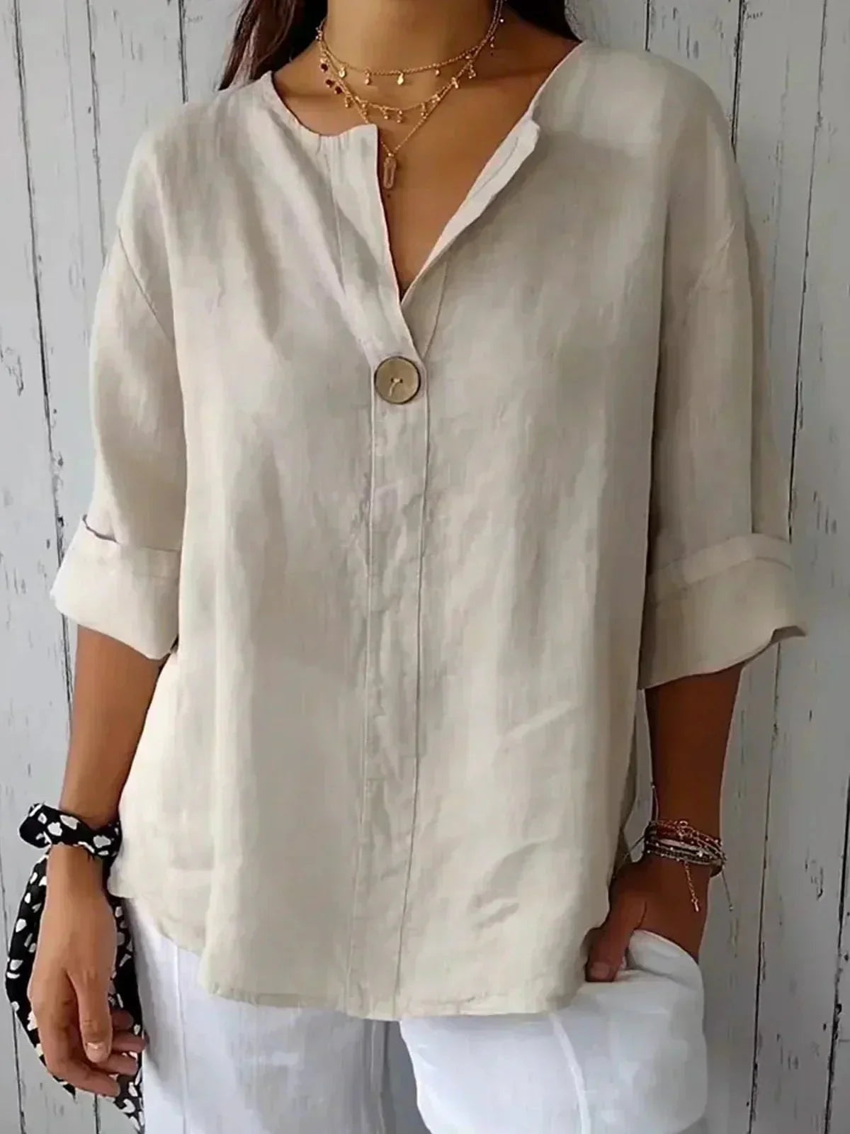Christine | Women's Oversized Button-Up Blouse