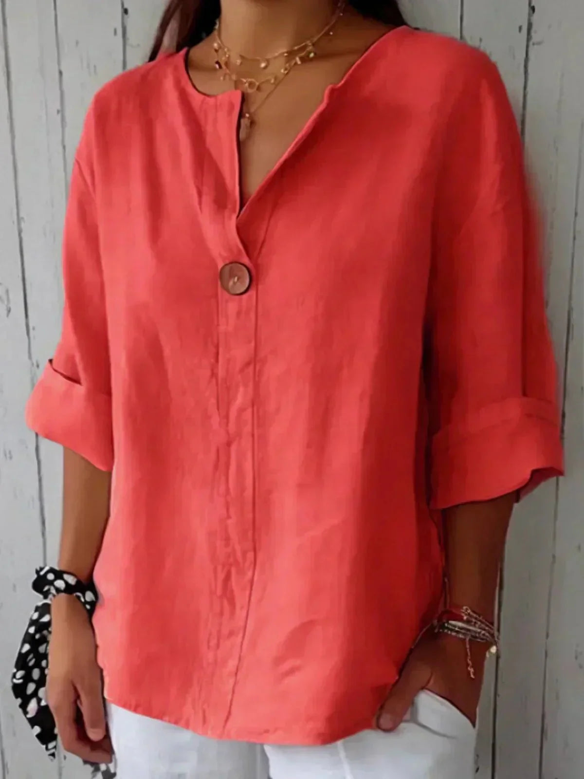 Christine | Women's Oversized Button-Up Blouse