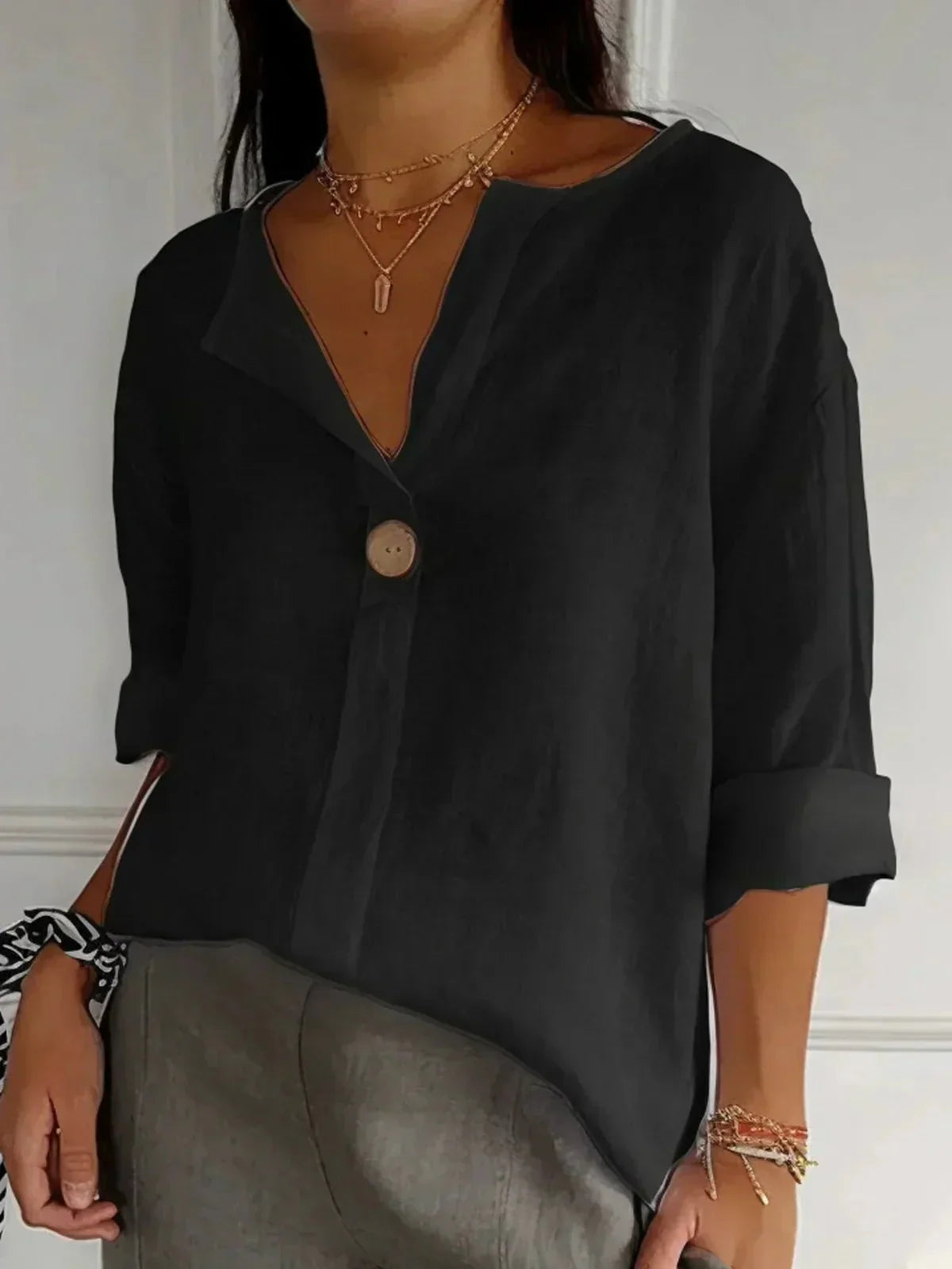 Christine | Women's Oversized Button-Up Blouse